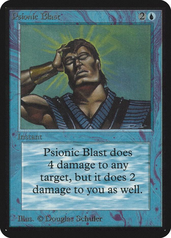 Psionic Blast card from Alpha Edition