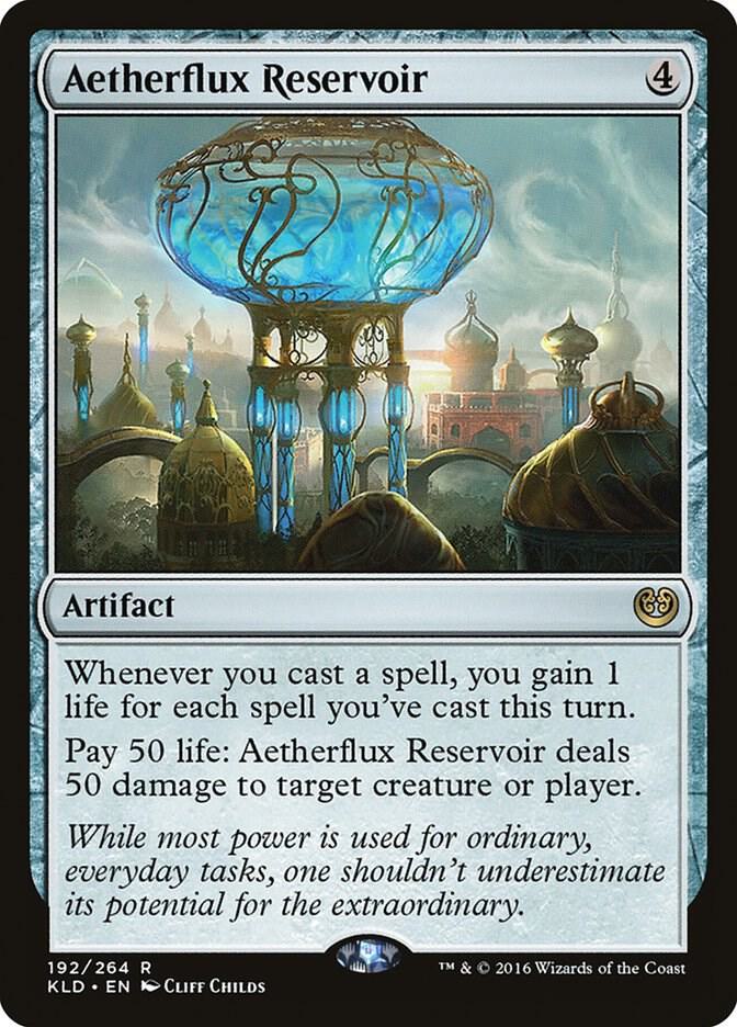 Aetherflux Reservoir 192 card from Kaladesh