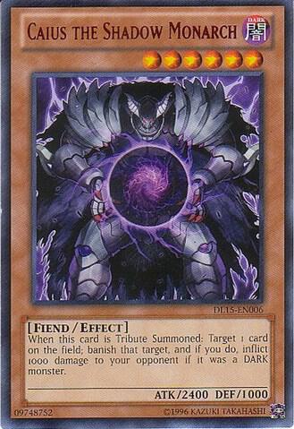 Caius the Shadow Monarch (Red) DL15-EN006 card from Duelist League Promo