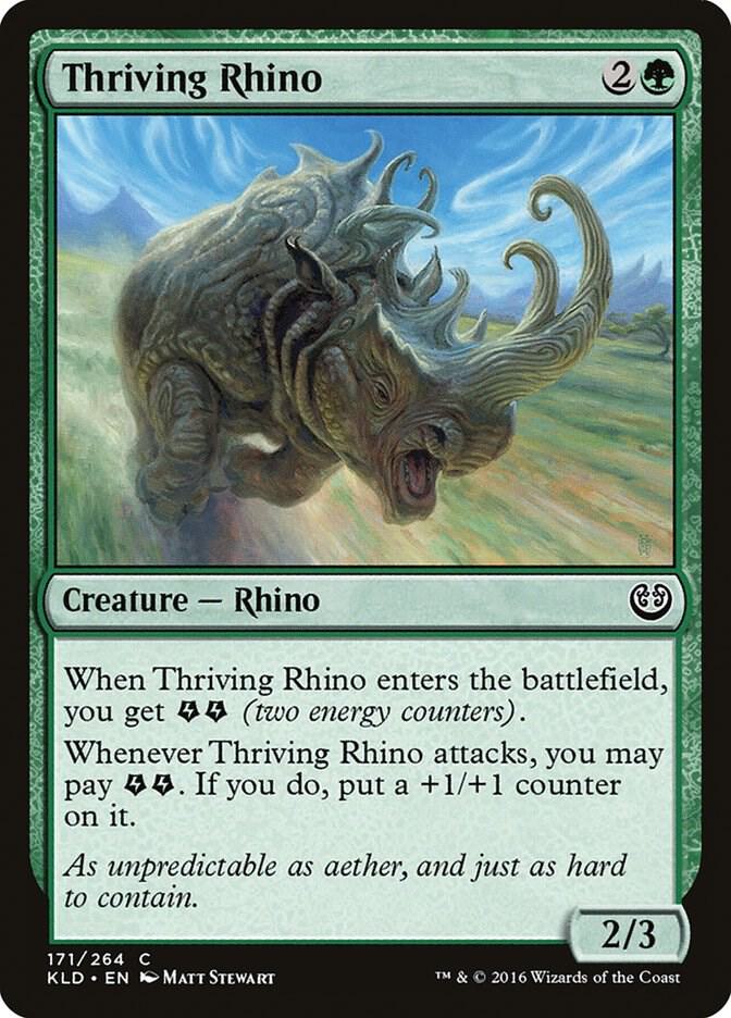 Thriving Rhino 171 card from Kaladesh