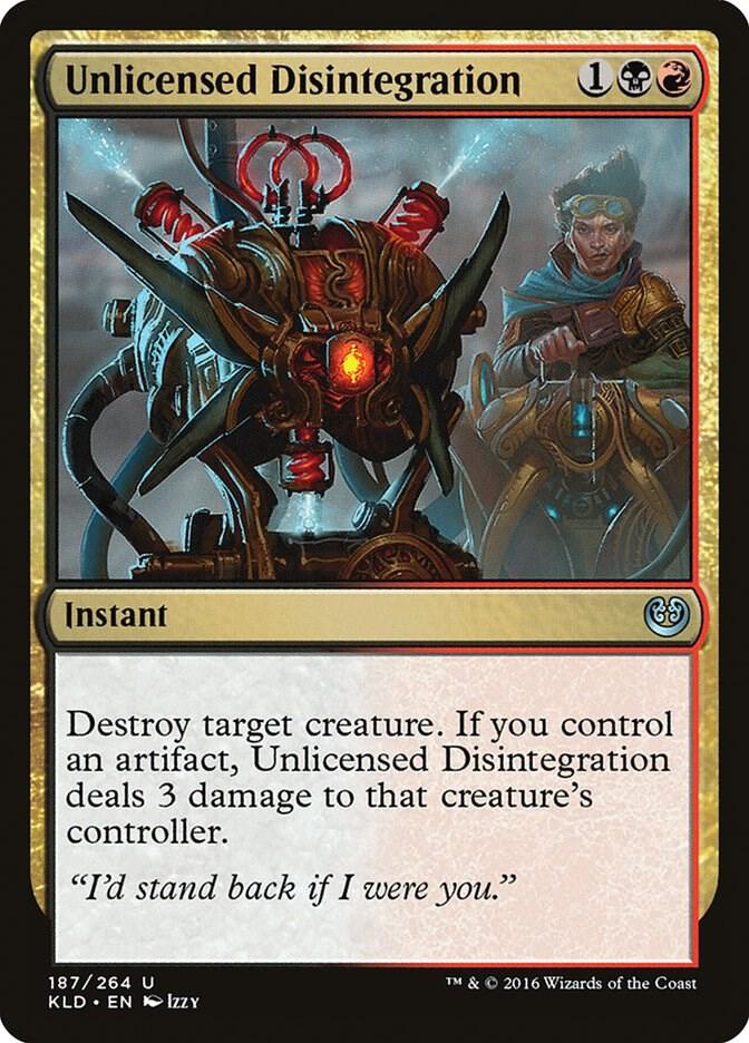 Unlicensed Disintegration 187 card from Kaladesh