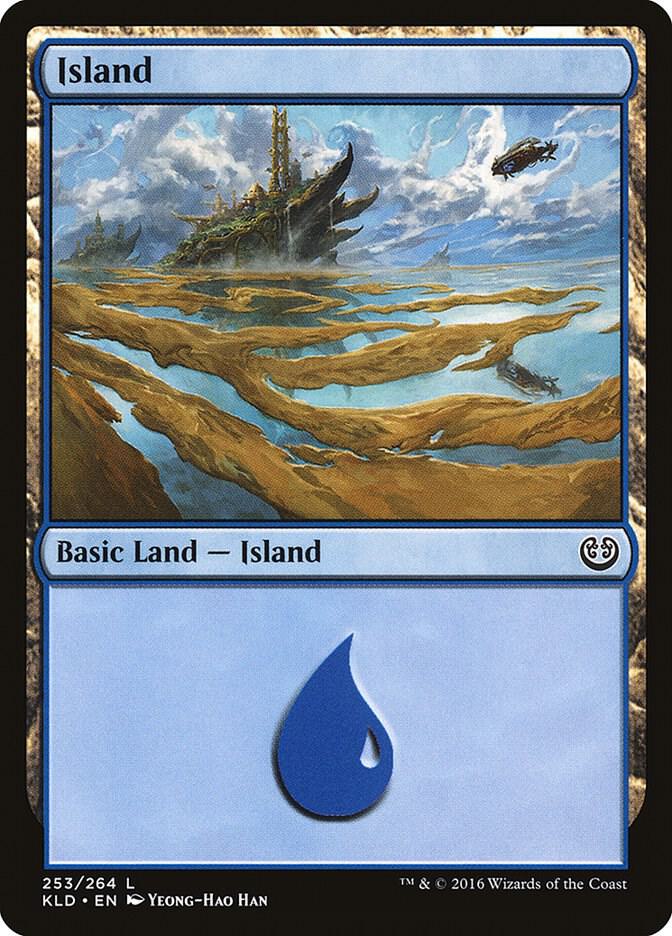 Island 253 card from Kaladesh