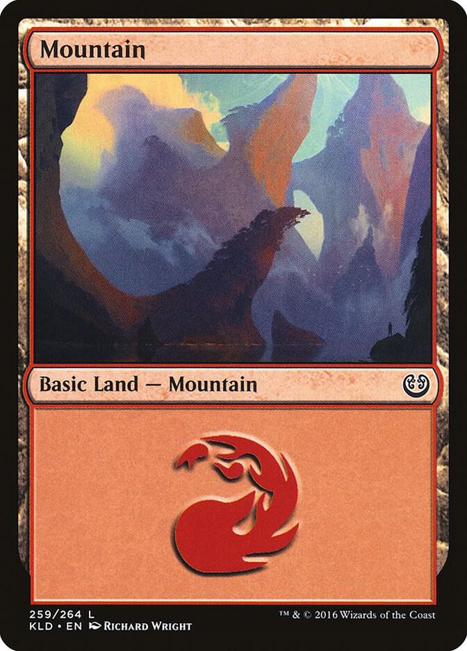 Mountain 259 card from Kaladesh