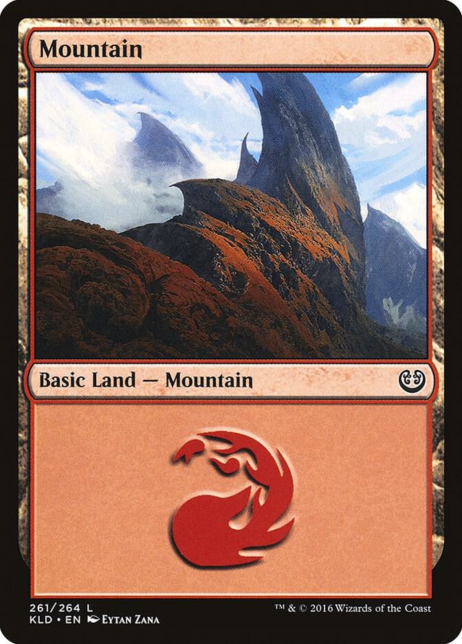 Mountain 261 card from Kaladesh