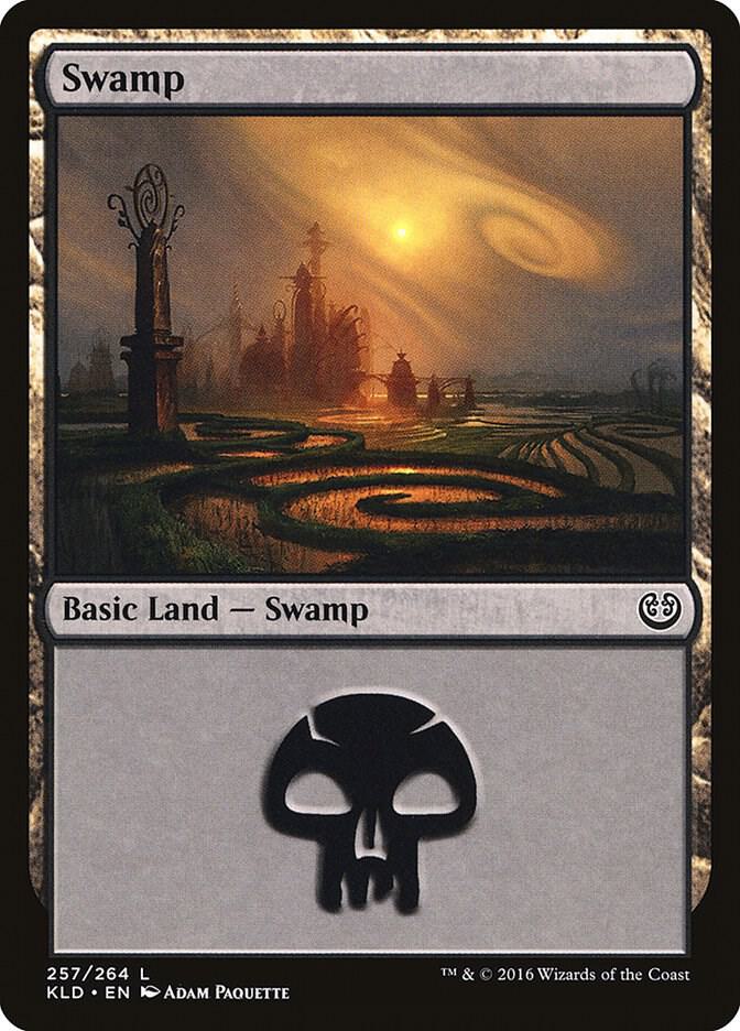 Swamp 257 card from Kaladesh