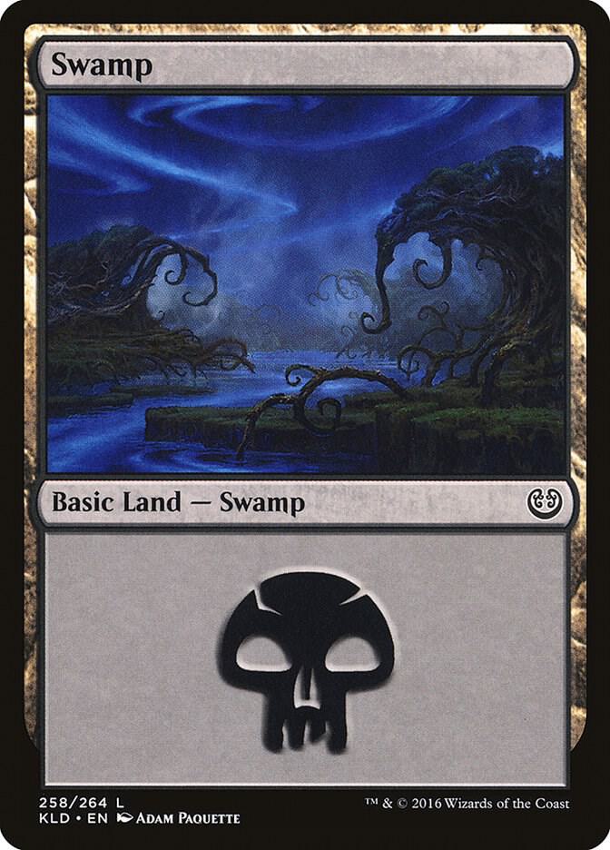 Swamp 258 card from Kaladesh