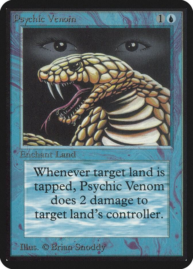 Psychic Venom card from Alpha Edition