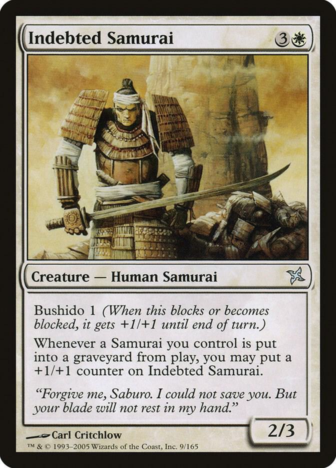 Indebted Samurai 9 card from Betrayers of Kamigawa