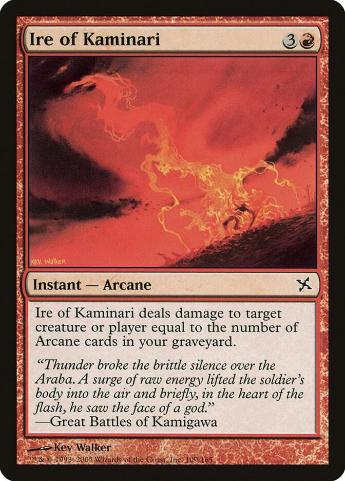 Ire of Kaminari 109 card from Betrayers of Kamigawa