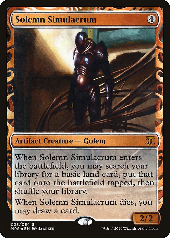 Solemn Simulacrum 25 card from Masterpiece Series: Kaladesh Inventions