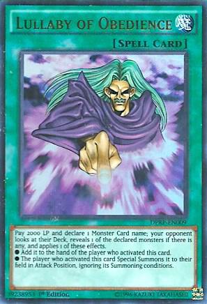 Lullaby of Obedience DPRP-EN009 card from Duelist Pack: Rivals of the Pharaoh