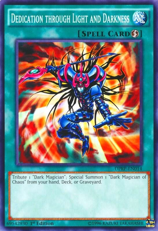 Dedication through Light and Darkness DPRP-EN014 card from Duelist Pack: Rivals of the Pharaoh