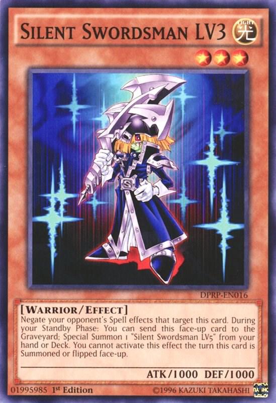 Silent Swordsman LV3 DPRP-EN016 card from Duelist Pack: Rivals of the Pharaoh