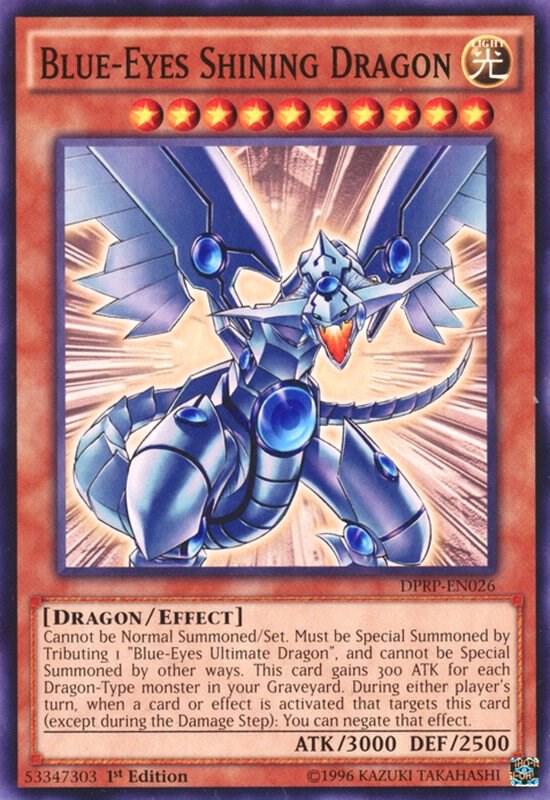 Blue-Eyes Shining Dragon DPRP-EN026 card from Duelist Pack: Rivals of the Pharaoh