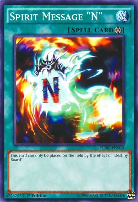 Spirit Message "N" DPRP-EN043 card from Duelist Pack: Rivals of the Pharaoh