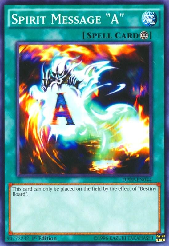 Spirit Message "A" DPRP-EN044 card from Duelist Pack: Rivals of the Pharaoh