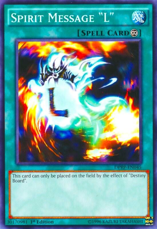Spirit Message "L" DPRP-EN045 card from Duelist Pack: Rivals of the Pharaoh
