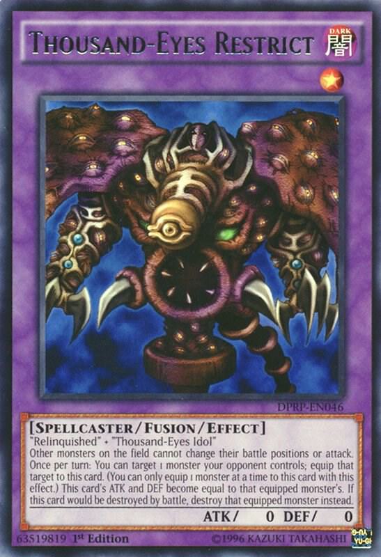 Thousand-Eyes Restrict DPRP-EN046 card from Duelist Pack: Rivals of the Pharaoh