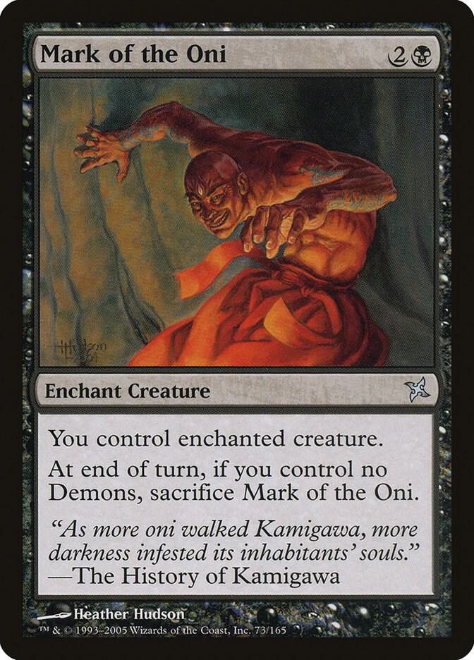 Mark of the Oni 73 card from Betrayers of Kamigawa