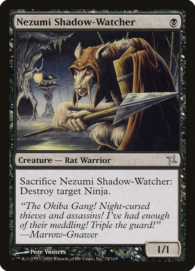 Nezumi Shadow-Watcher 74 card from Betrayers of Kamigawa