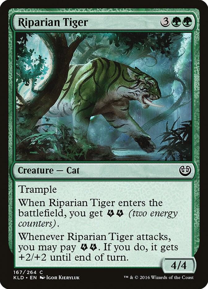 Riparian Tiger 167 card from Kaladesh