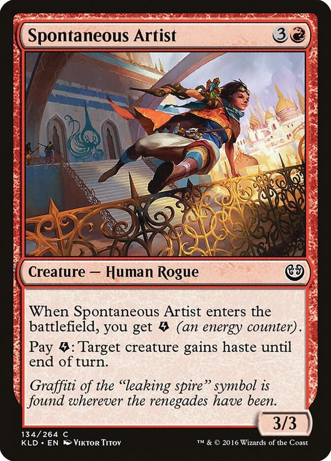 Spontaneous Artist 134 card from Kaladesh