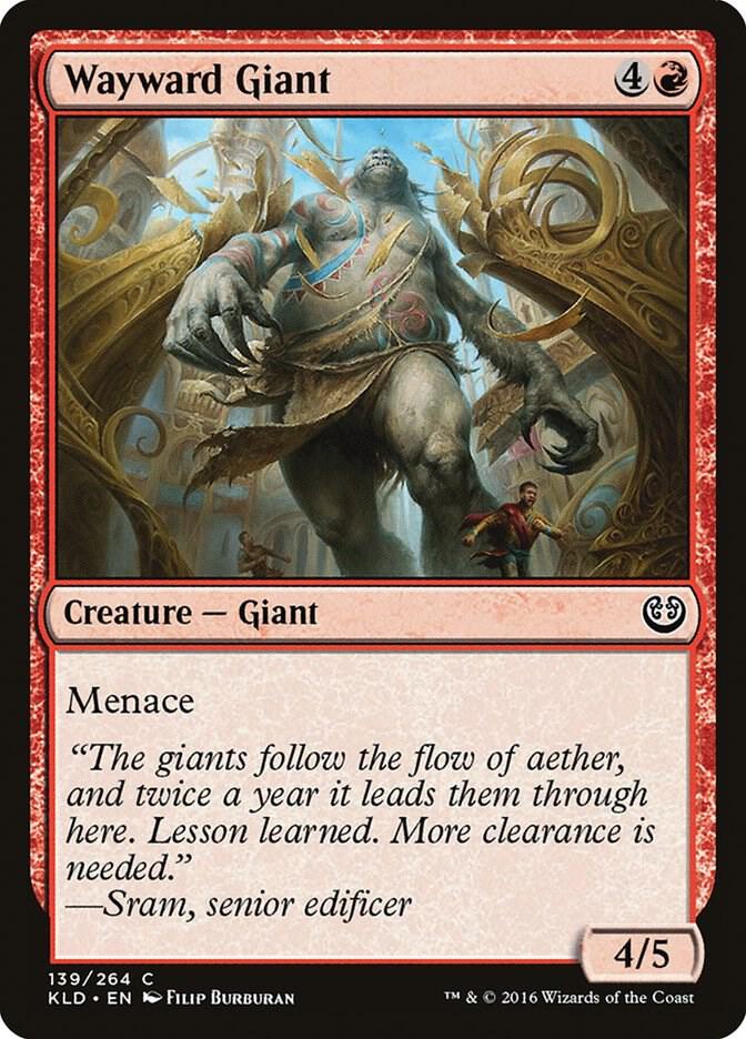 Wayward Giant 139 card from Kaladesh