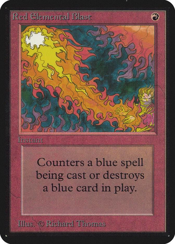 Red Elemental Blast card from Alpha Edition
