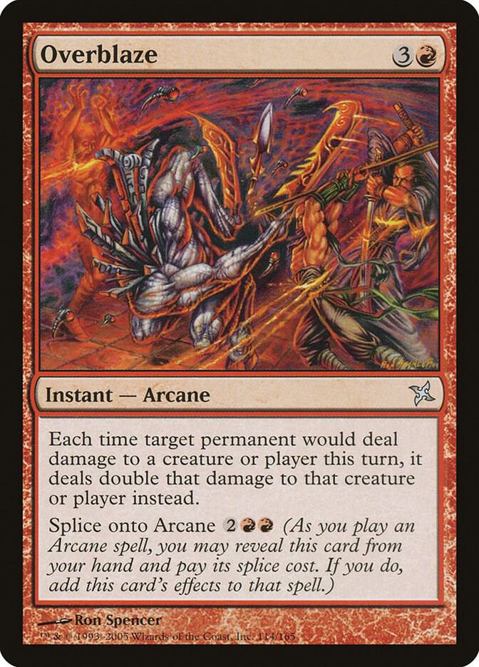Overblaze 114 card from Betrayers of Kamigawa