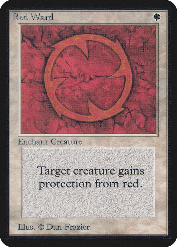 Red Ward card from Alpha Edition