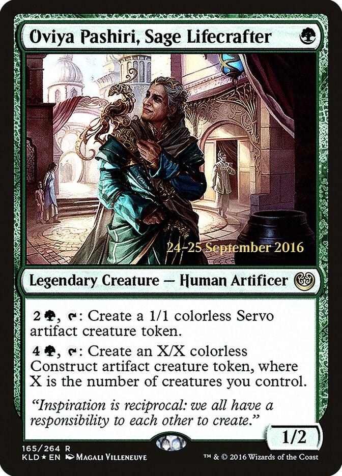 Oviya Pashiri, Sage Lifecrafter 165 card from Prerelease Cards