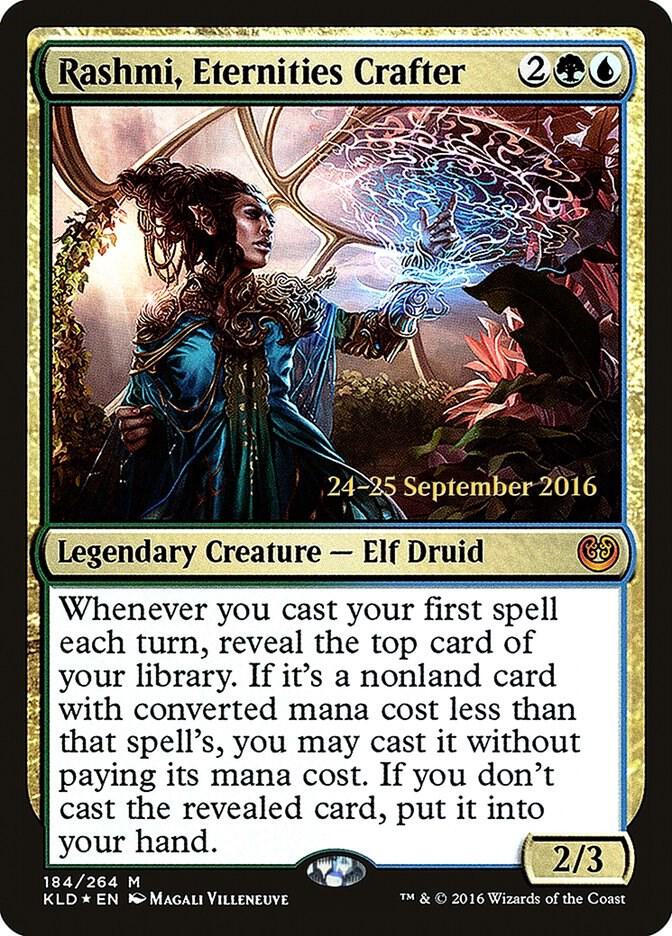 Rashmi, Eternities Crafter 184 card from Prerelease Cards