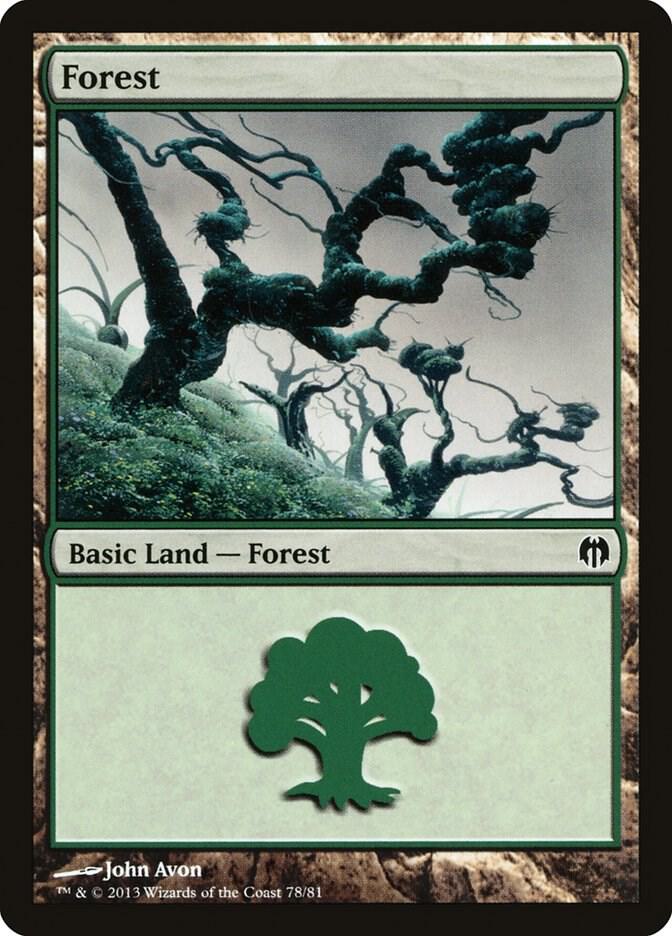 Forest 78 card from Duel Decks: Heroes vs. Monsters