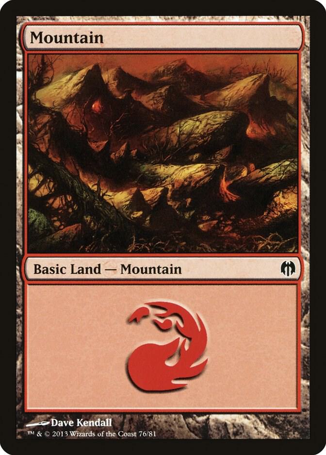 Mountain 76 card from Duel Decks: Heroes vs. Monsters