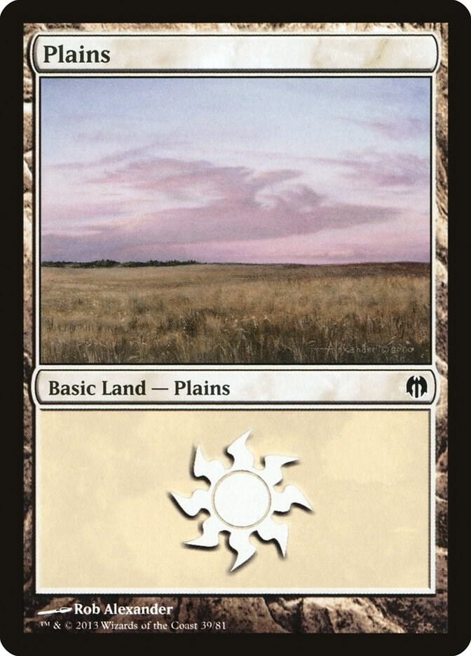 Plains 39 card from Duel Decks: Heroes vs. Monsters