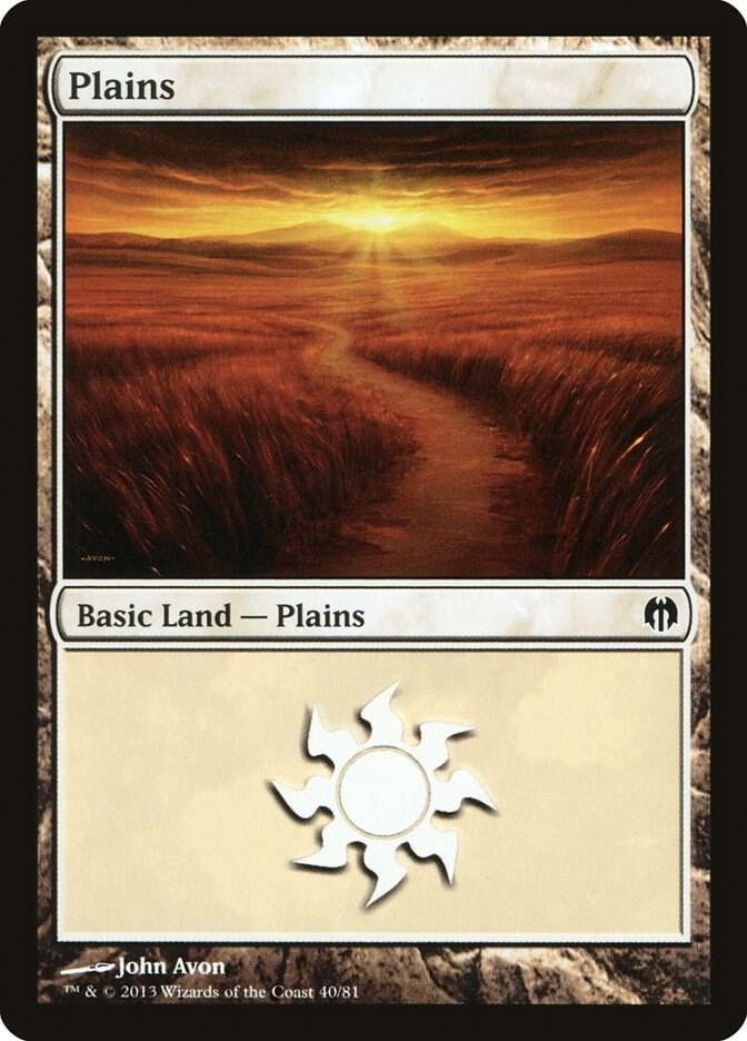 Plains 40 card from Duel Decks: Heroes vs. Monsters