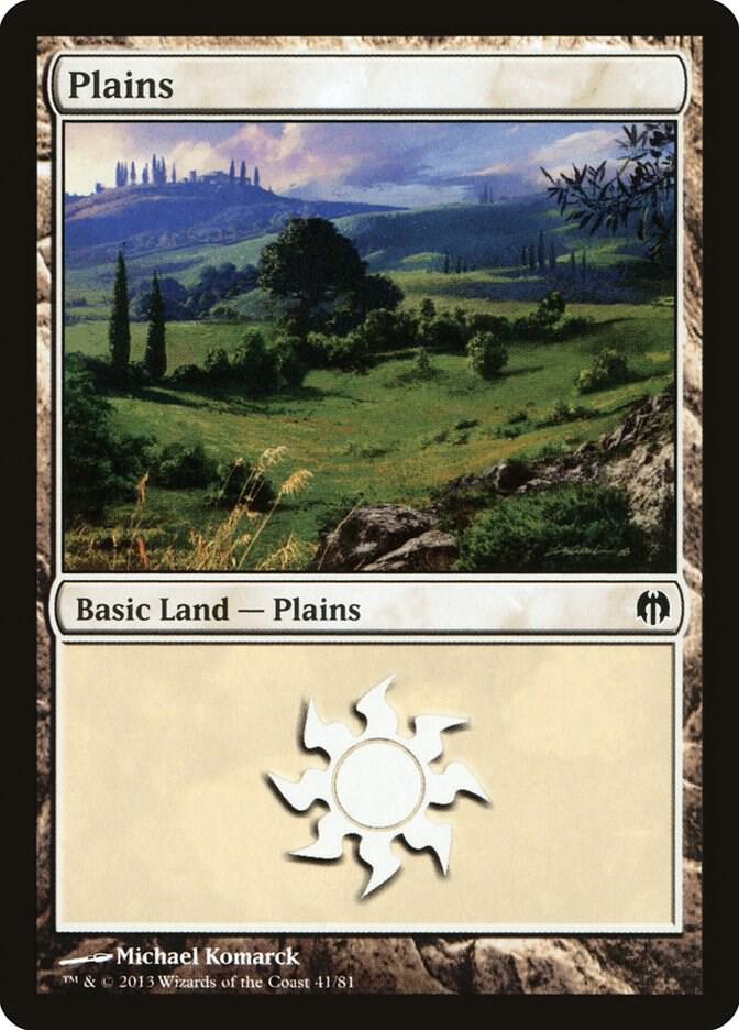 Plains 41 card from Duel Decks: Heroes vs. Monsters