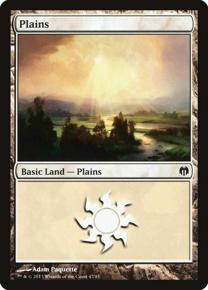 Plains 42 card from Duel Decks: Heroes vs. Monsters
