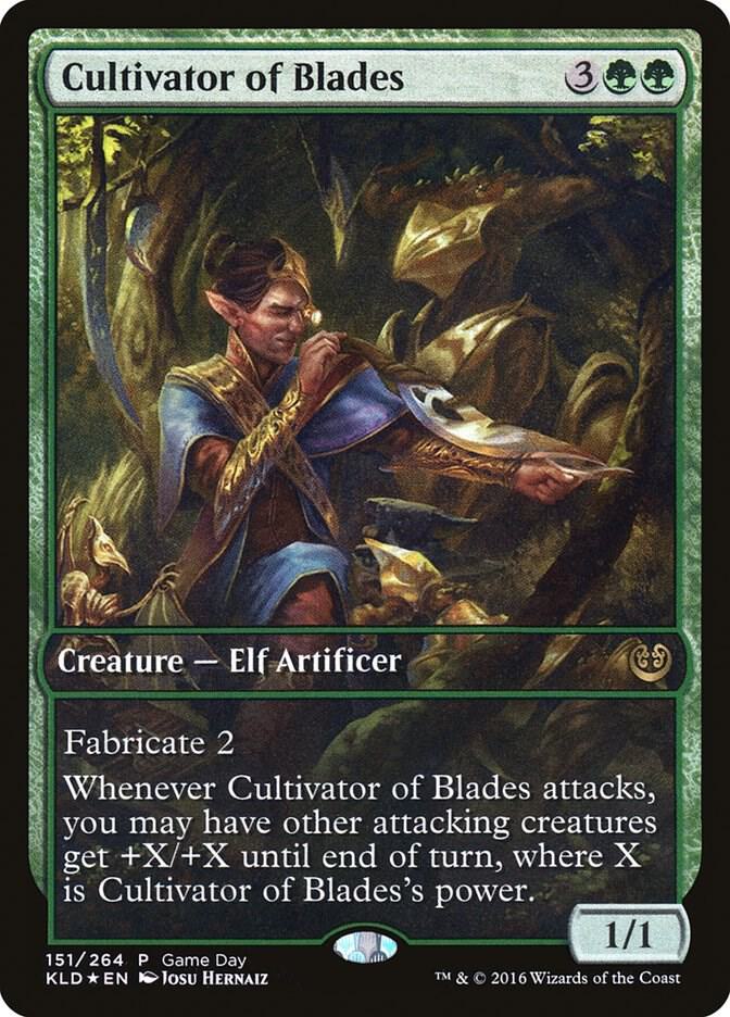 Cultivator of Blades 151 card from Game Day & Store Championship Promos