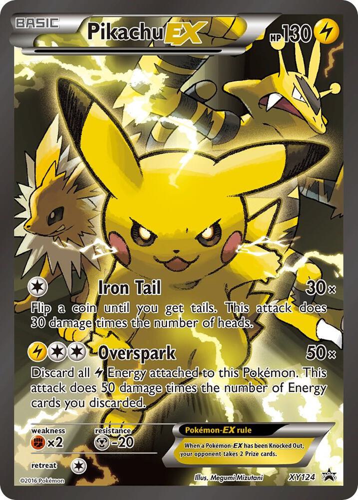 Pikachu EX XY124 card from XY Promos