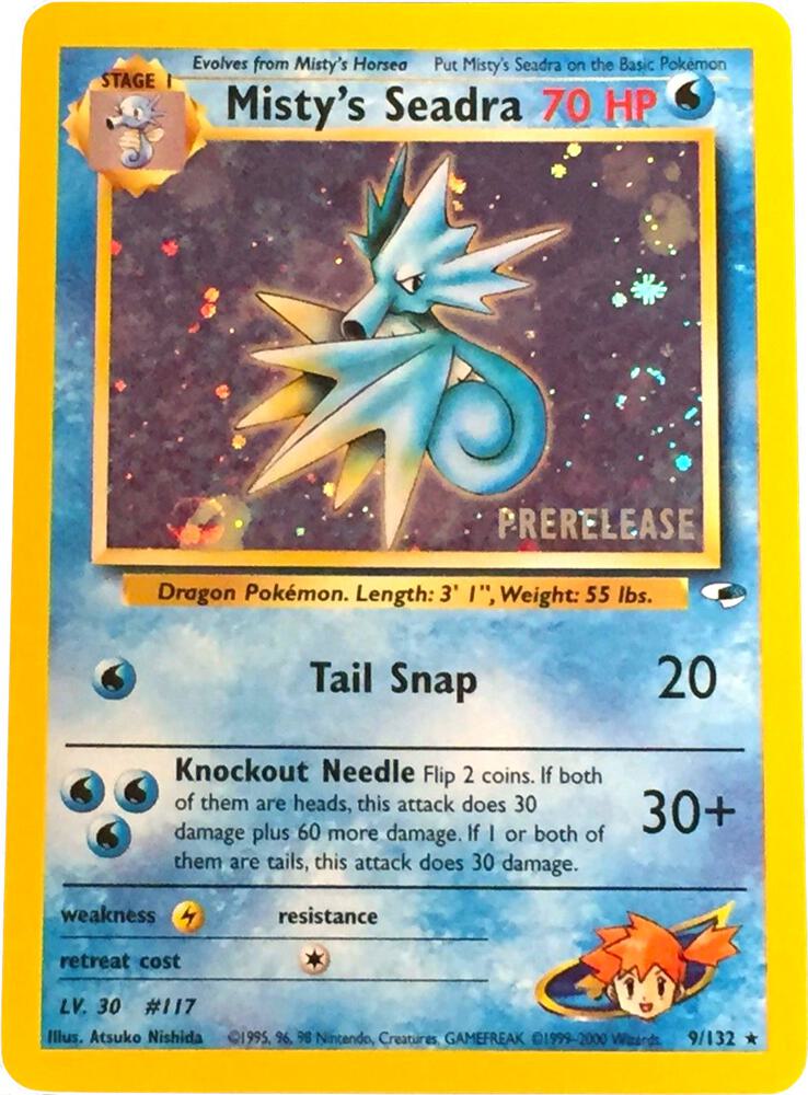 Misty's Seadra (Prerelease) 009/132 card from WoTC Promo