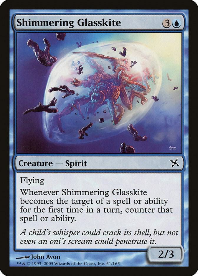 Shimmering Glasskite 51 card from Betrayers of Kamigawa