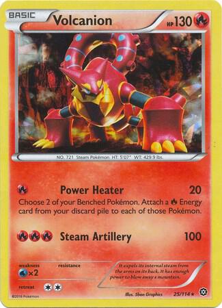 Volcanion - 25/114 (Cracked Ice Holo) 025/114 card from Deck Exclusives