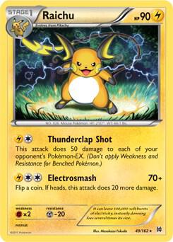 Raichu - 49/162 (XY BREAKthrough) (Cracked Ice Holo) 049/162 card from Deck Exclusives