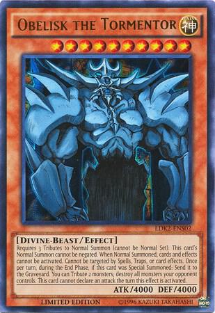 Obelisk the Tormentor LDK2-ENS02 card from Legendary Decks II