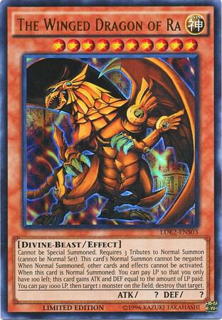 The Winged Dragon of Ra LDK2-ENS03 card from Legendary Decks II