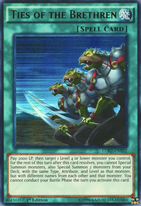 Ties of the Brethren LDK2-ENY02 card from Legendary Decks II