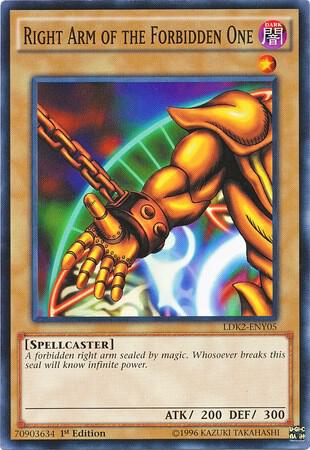 Right Arm of the Forbidden One LDK2-ENY05 card from Legendary Decks II