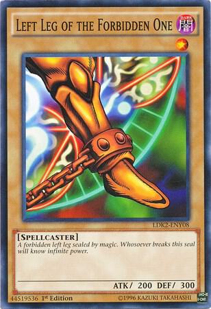 Left Leg of the Forbidden One LDK2-ENY08 card from Legendary Decks II