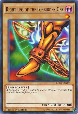 Right Leg of the Forbidden One LDK2-ENY07 card from Legendary Decks II